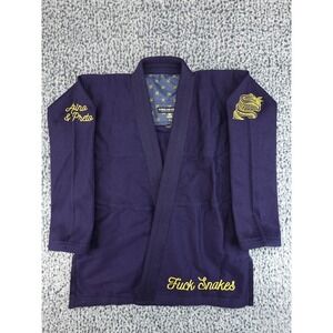 Albino and Preto BJJ Gi Top Mens A0 Purple F*ck Snakes Embroidered Kimono